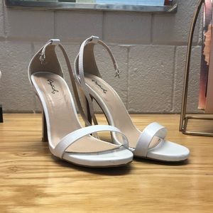 White Strappy High Heels